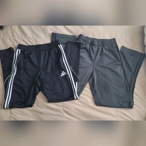 Adidas warm up pants, 2 pair, men's size S